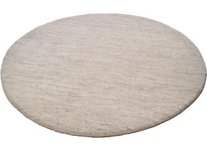 4251619636272 - Wollteppich Punam Teppiche Gr Ø 250 cm 28 mm 1 St beige (sand) Berber-Teppiche echter Berber aus Marokko einfarbig reine Wolle handgeknüpft