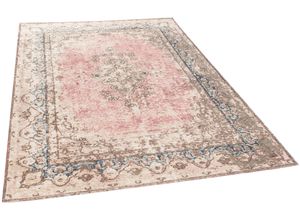 4251619640040 - Teppich TOM TAILOR HOME Funky Orient Keshan Teppiche Gr B L 75 cm x 140 cm 5 mm 1 St rosa (rosé) Orientalische Muster Kurzflor Orient-Optik Vintage Design