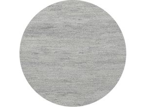 4251619652890 - Wollteppich THEKO Hadj Uni Teppiche Gr Ø 250 cm 25 mm 1 St beige (natur grau) Schurwollteppiche echter Berber Teppich reine Wolle handgeknüpft