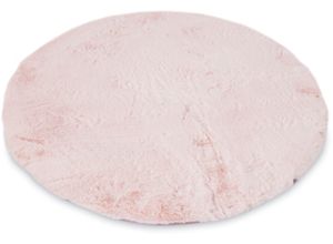 4251619662677 - Fellteppich GINO FALCONE Kuschelteppich Chiara Teppiche Gr Ø 120 cm 30 mm 1 St rosa Fellteppich Esszimmerteppiche Kunstfell Kaninchenfell-Haptik besonders weicher Langflor