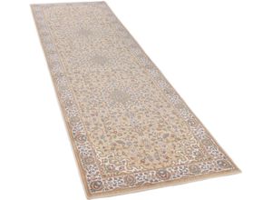 4251619668310 - Wollteppich THEKO Dolna - 859 Teppiche Gr B L 80 cm x 250 cm 10 mm 1 St beige (sand) Orientalische Muster Kurzflor reine Wolle Orient-Optik