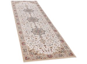 4251619668495 - Wollteppich THEKO Dolna - 859 Teppiche Gr B L 80 cm x 250 cm 10 mm 1 St beige Orientalische Muster Kurzflor reine Wolle Orient-Optik