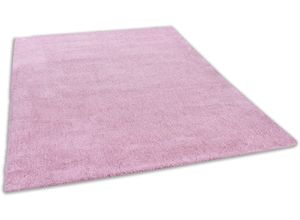 4251619679279 - Hochflor-Teppich TOM TAILOR HOME Shaggy Teppich Cozy Teppiche Gr B L 65 cm x 135 cm 25 mm 1 St rosa Esszimmerteppiche Uni Farben auch in Pastell ideal im Wohnzimmer & Schlafzimmer