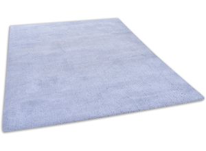 4251619680046 - Hochflor-Teppich TOM TAILOR HOME Shaggy Teppich Cozy Teppiche Gr B L 65 cm x 135 cm 25 mm 1 St blau (hellblau) Esszimmerteppiche Uni Farben auch in Pastell ideal im Wohnzimmer & Schlafzimmer