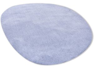 4251619680053 - Hochflor-Teppich TOM TAILOR HOME Shaggy Teppich Cozy Teppiche Gr B L 80 cm x 120 cm 25 mm 1 St blau (hellblau) Esszimmerteppiche Uni Farben auch in Pastell ideal im Wohnzimmer & Schlafzimmer