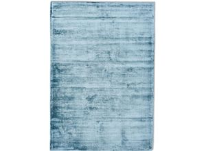 4251619680879 - Teppich TOM TAILOR HOME Shine uni Teppiche Gr B L 50 cm x 80 cm 8 mm 1 St blau (aquablau) Esszimmerteppiche Handweb Teppich 100% Viskose handgewebt mit elegantem Schimmer