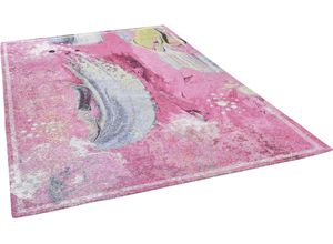 4251619683931 - Teppich GINO FALCONE Cosima-111 Teppiche Gr B L 80 cm x 160 cm 3 mm 1 St rosa Esszimmerteppiche flachgeweber Jaquard-Teppich mit Chenillegarn modernes Design