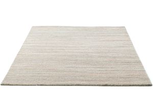 4251619692919 - Teppich THEKO San Diego Teppiche Gr B L 70 cm x 140 cm 13 mm 1 St beige (beige braun) Schurwollteppiche handgewebt Knüpfoptik meliert leichter seidiger Glanz