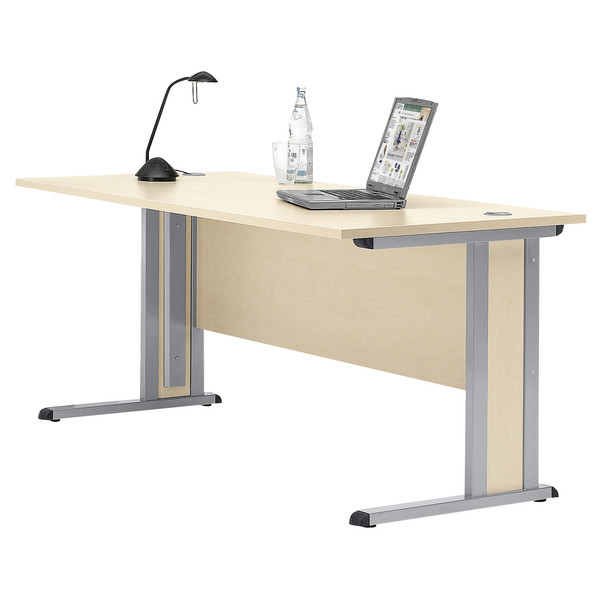 4251635601490 - Schreibtisch MULTI M 212815 65-130cm (H) 160x80cm (BxT) rechteckig ahorn silber 4251635601490 Deskin 4251635601490 - Schreibtisch MULTI M 212815 65-130cm (H) 160x80cm (BxT) rechteckig ahorn silber 4251635601490 Deskin