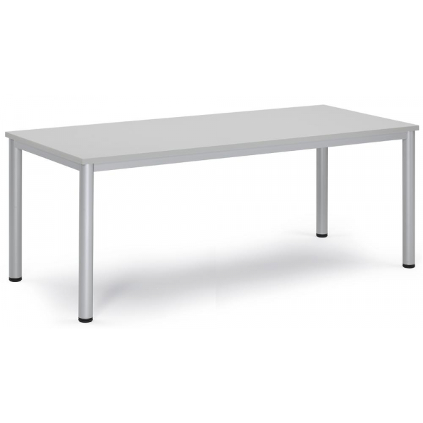 4251635604903 - Besprechungstisch 259703 72cm (H) 180x80cm (BxT) 8 Personen rechteckig lichtgrau   silber 4251635604903 Deskin