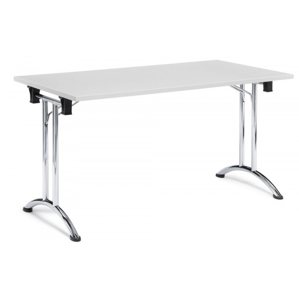 4251635605269 - Klapptisch 250695 73cm (H) 140x70cm (BxT) rechteckig lichtgrau   chrom 4251635605269 Deskin