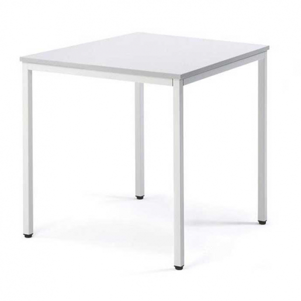 4251635610515 - Besprechungstisch 221482 72cm (H) 80x80cm (BxT) 4 Personen quadratisch lichtgrau   silber 4251635610515 Deskin