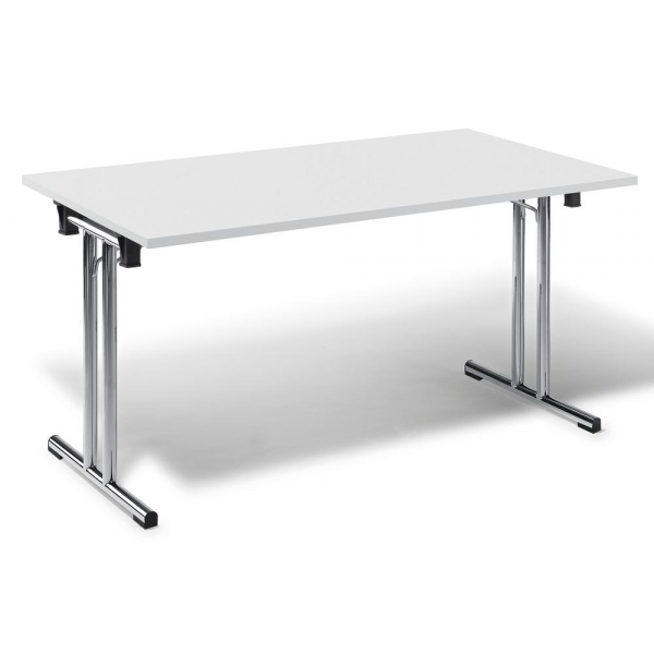 4251635612724 - Klapptisch 278901 72cm (H) 140x80cm (BxT) rechteckig weiß   chrom 4251635612724 Deskin