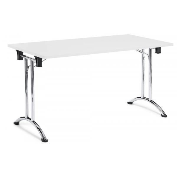 4251635614490 - Klapptisch 250698 73cm (H) 140x70cm (BxT) rechteckig weiß   chrom 4251635614490 Deskin