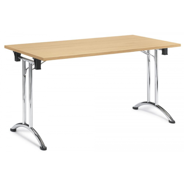 4251635614698 - Klapptisch 283299 73cm (H) 160x80cm (BxT) rechteckig buche   chrom 4251635614698 Deskin