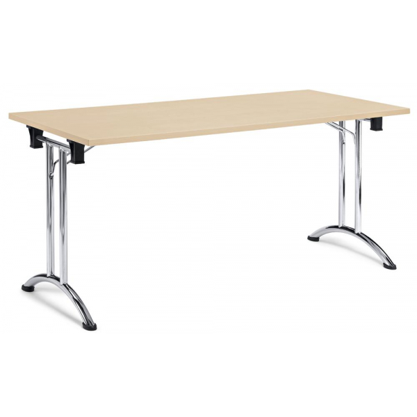 4251635616838 - Klapptisch 284228 73cm (H) 120x70cm (BxT) rechteckig ahorn   chrom 4251635616838 Deskin