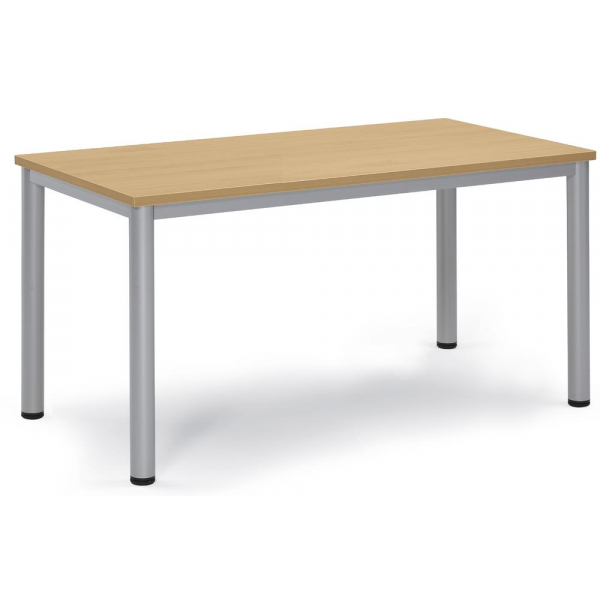 4251635620996 - Besprechungstisch 259692 72cm (H) 140x80cm (BxT) 6 Personen rechteckig buche   silber 4251635620996 Deskin