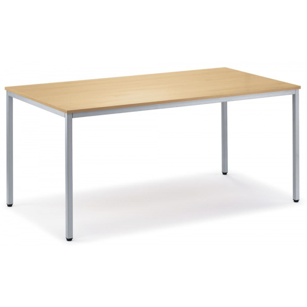 4251635623744 - Besprechungstisch 275144 72cm (H) 140x80cm (BxT) 6 Personen rechteckig buche   silber 4251635623744 Deskin