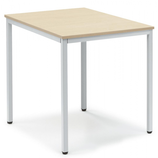 4251635628626 - Besprechungstisch 283483 72cm (H) 80x70cm (BxT) 4 Personen rechteckig ahorn   silber 4251635628626 Deskin