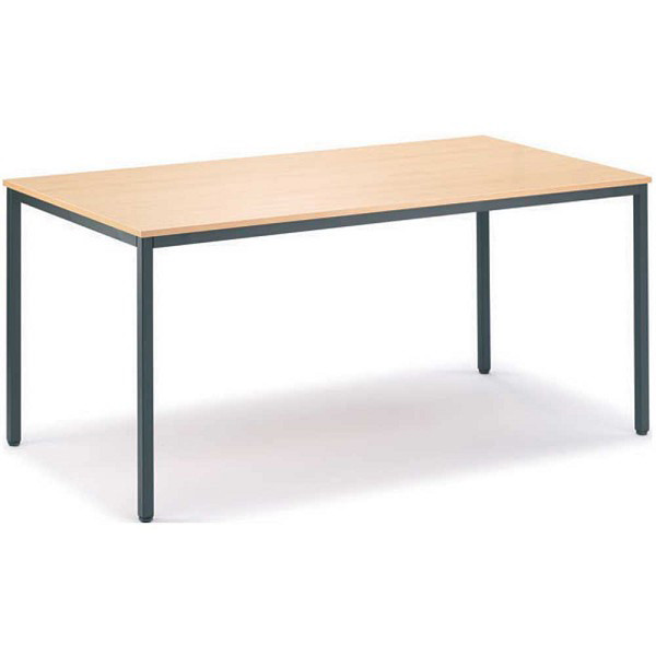 4251635632623 - Besprechungstisch Deskin-Line 217254 72cm (H) 80x80cm (BxT) 4 Personen quadratisch buche   anthrazit 4251635632623 Deskin