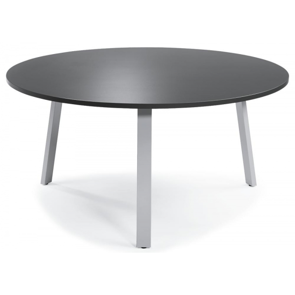 4251635635761 - Konferenztisch DESKIN RIO 735cm (H) 120x120cm (BxT) 6 Personen rund anthrazit   silber 4251635635761 Deskin
