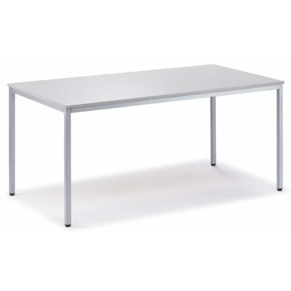 4251635637833 - Besprechungstisch 258762 72cm (H) 120x70cm (BxT) 6 Personen rechteckig lichtgrau   silber 4251635637833 Deskin