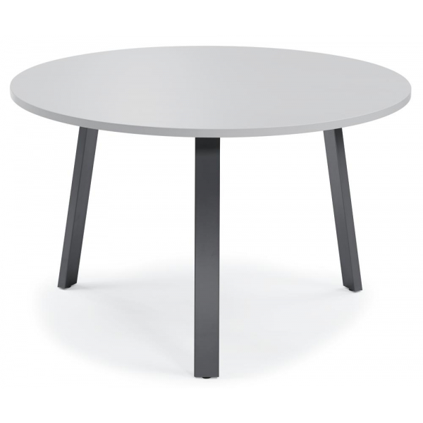 4251635646361 - Konferenztisch DESKIN RIO 735cm (H) 120x120cm (BxT) 6 Personen rund lichtgrau   anthrazit 4251635646361 Deskin