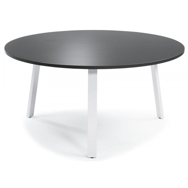 4251635661623 - Konferenztisch DESKIN RIO 735cm (H) 100x100cm (BxT) 5 Personen rund anthrazit   weiß 4251635661623 Deskin