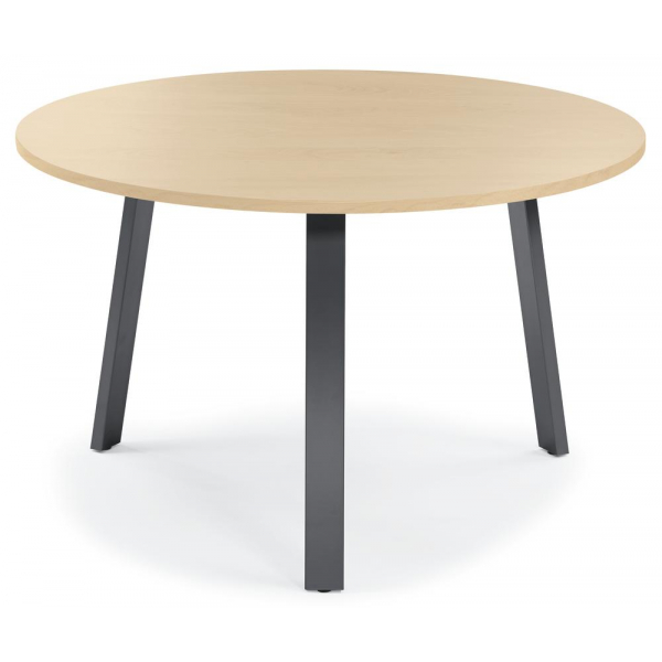 4251635683137 - Konferenztisch DESKIN RIO 735cm (H) 150x150cm (BxT) 7 Personen rund ahorn   anthrazit 4251635683137 Deskin