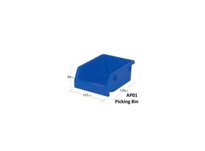 4251639210131 - Dazikemo 20-er Set Kunststoff Stapelbox blau