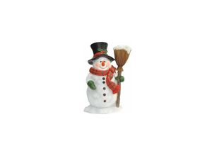 4251639210223 - Dazikemo Dekofigur Gartenfigur Schneemann mit Besen