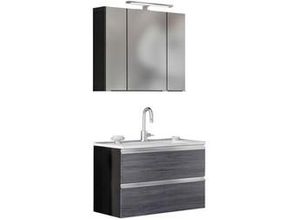 4251639411880 - Badezimmer in Silber  Eichefarbe Arezzo