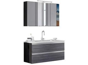 4251639411903 - Badezimmer in Silber  Eichefarbe Arezzo