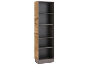 4251639449968 - Anbauregal Tulsa Regale Gr B H T 30 cm x 200 cm x 60 cm braun (wotaneiche) Anbauregal Standregal Regalsysteme Regale 30 cm breit 200 hoch mit 5 Fächern MDF Front