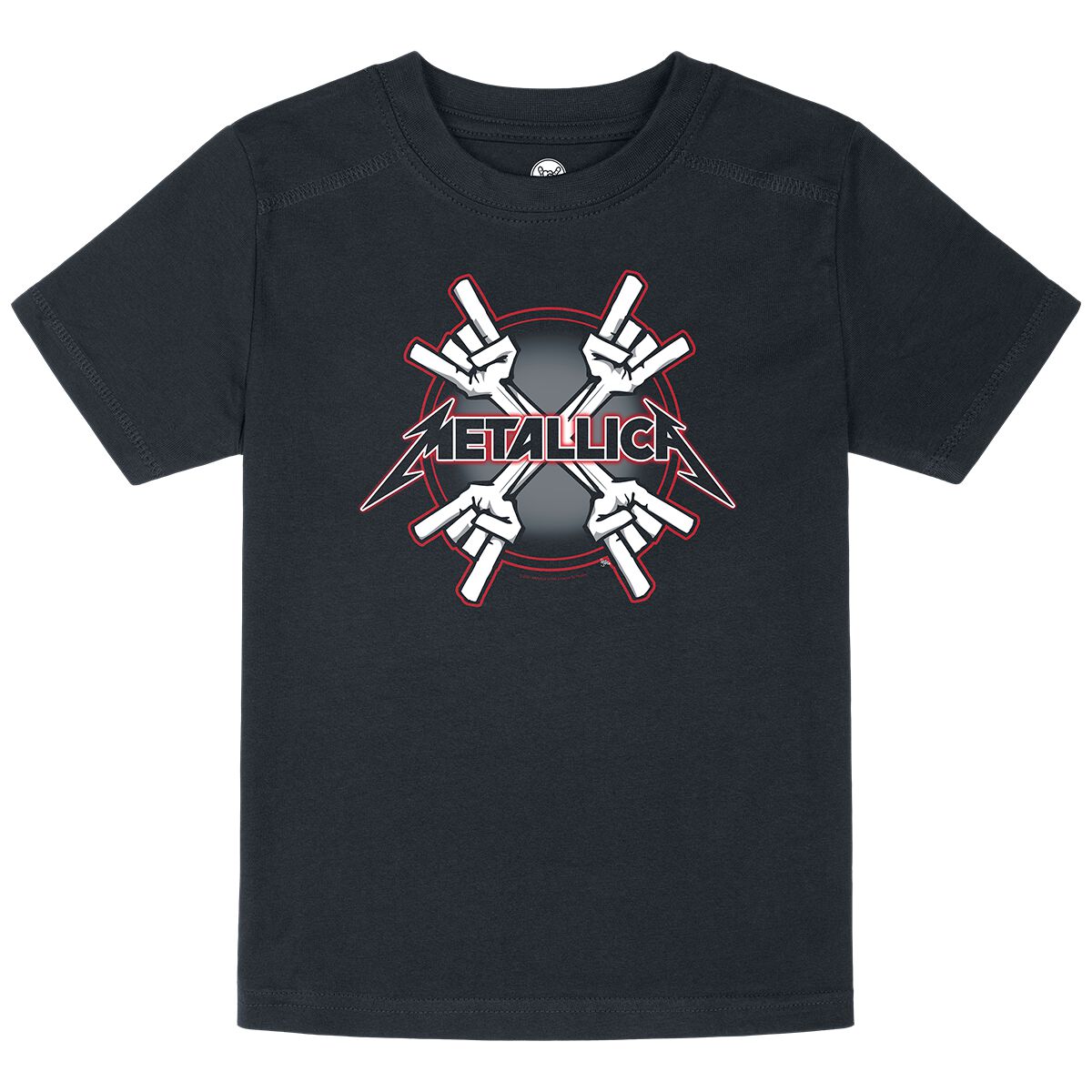 4251642371294 - Metallica Metal-Kids - Crosshorns T-Shirt schwarz in 104