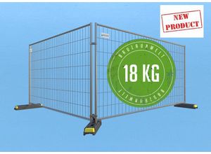 4251652508116 - EUTOP Profi Bauzaun Element aus Stahl ca18 kg–Maße350 x 200 m-Gartenzaun-Campingzaun