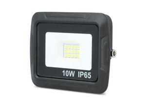 4251678404416 - Proxim led smd Fluter Flutlicht 10W 800 Lumen ersetzt 60W Glühlampe Scheinwerfer Außenstrahler IP65 Wasserfest Warmweiß Wand und Decke Innen Außen