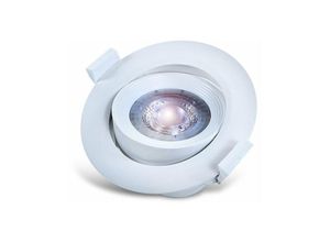 4251678426609 - - led 10W cob Einbaustrahler 45° Grad Schwenkbar Ø120mm Rund Kaltweiß Spot Einbauleuchte 800 Lumen Deckenleuchte Weiß