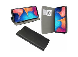 4251678428474 - cofi1453® Buch Tasche Smart kompatibel mit SAMSUNG GALAXY A20e (A202F) Handy Hülle Etui Brieftasche Schutzhülle mit Standfunktion Kartenfach Schwarz