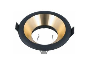 4251678433805 - Einbaustrahler GU10 Set Einbauleuchten Rahmen Einbauspots Ø75mm Bohrloch Schwarz   Gold inkl GU10 5W led Leuchtmittel Kaltweiß mit Fassung - Led Line