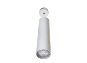 4251678440360 - Hängeleuchte beta Zylinder Ø60mm x 250mm Deckenleuchte Hängelampe Pendelleuchte 1 Flammig inkl led GU10 5W Neutralweiß Leuchtmittel Weiss