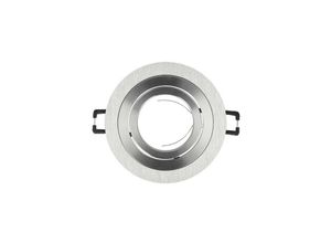 4251678441978 - Led Line - Einbaustrahler GU10 Einbaurahmen 35° Schwenkbar Ø85mm Bohrloch Aluminium inkl GU10 Fassung für led Leuchtmittel Silber Brushed Rund