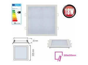 4251678443446 - - 10x 18W led Panel 225 x 225mm Einbaustrahler Spot Einbauleuchte Warmweiß 1360 Lumen Deckenleuchte Eckig 4251678443446 - - 10x 18W led Panel 225 x 225mm Einbaustrahler Spot Einbauleuchte Warmweiß 1360 Lumen Deckenleuchte Eckig