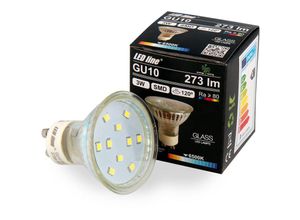 4251678448557 - GU10 3W led Leuchtmittel Kaltweiß 6500K 273 Lumen Spot Strahler Einbauleuchte Energiesparlampe Glühlampe - Led Line