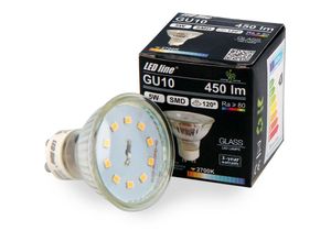 4251678449486 - GU10 5W led Leuchtmittel Warmweiß 2700K 450 Lumen Spot Strahler Einbauleuchte Energiesparlampe Glühlampe - Led Line