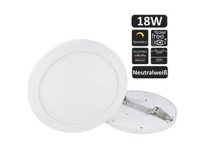 4251678461525 - Led Line - 18W led Panel Aura Easy Fix Dimmbar IP20 Einbau Strahler Aufputz Spot Einbauleuchte neutralweiß 4000K Deckenleuchte Rund ohne Rahmen