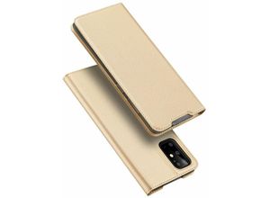 4251678464281 - Buch Tasche Dux Ducis kompatibel mit SAMSUNG GALAXY S20 (G980F) Handy Hülle Etui Brieftasche Schutzhülle mit Standfunktion Kartenfach Gold