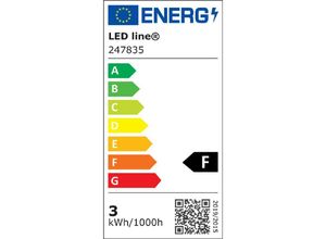 4251678466704 - Led Line - 1x GU10 3W led Leuchtmittel 36° smd 2700K Warmweiß 273 Lumen Spot Strahler Glass Einbauleuchte Energiesparlampe Glühlampe