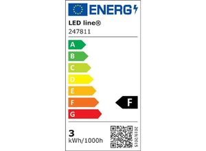 4251678466797 - Led Line - 3x GU10 3W led Leuchtmittel 36° smd 6000K Kaltweiß 273 Lumen Spot Strahler Glass Einbauleuchte Energiesparlampe Glühlampe