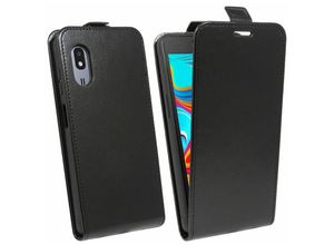 4251678469125 - cofi1453® Flip Case kompatibel mit Samsung Galaxy A2 Core (A260G) Handy Tasche vertikal aufklappbar Schutzhülle Klapp Hülle Schwarz - Schwarz